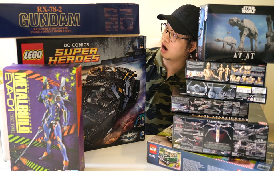 PG级高达乐高收藏级蝙蝠车EVA初号机等上万元开箱！还有星球大战X-Wing战机，C3PO，钛战机，A步行机！4K画质