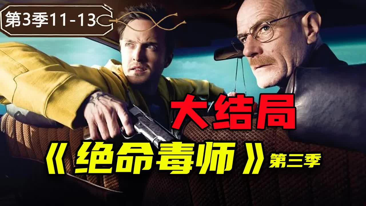 粉白组合命悬一线，这部直击人性的美剧越看越上头！《绝命毒师》第三季结局11-13